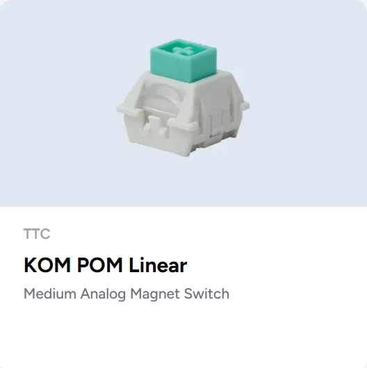 Gaming Keyboard Magnetic Switches - Wooting x TTC KOM - POM