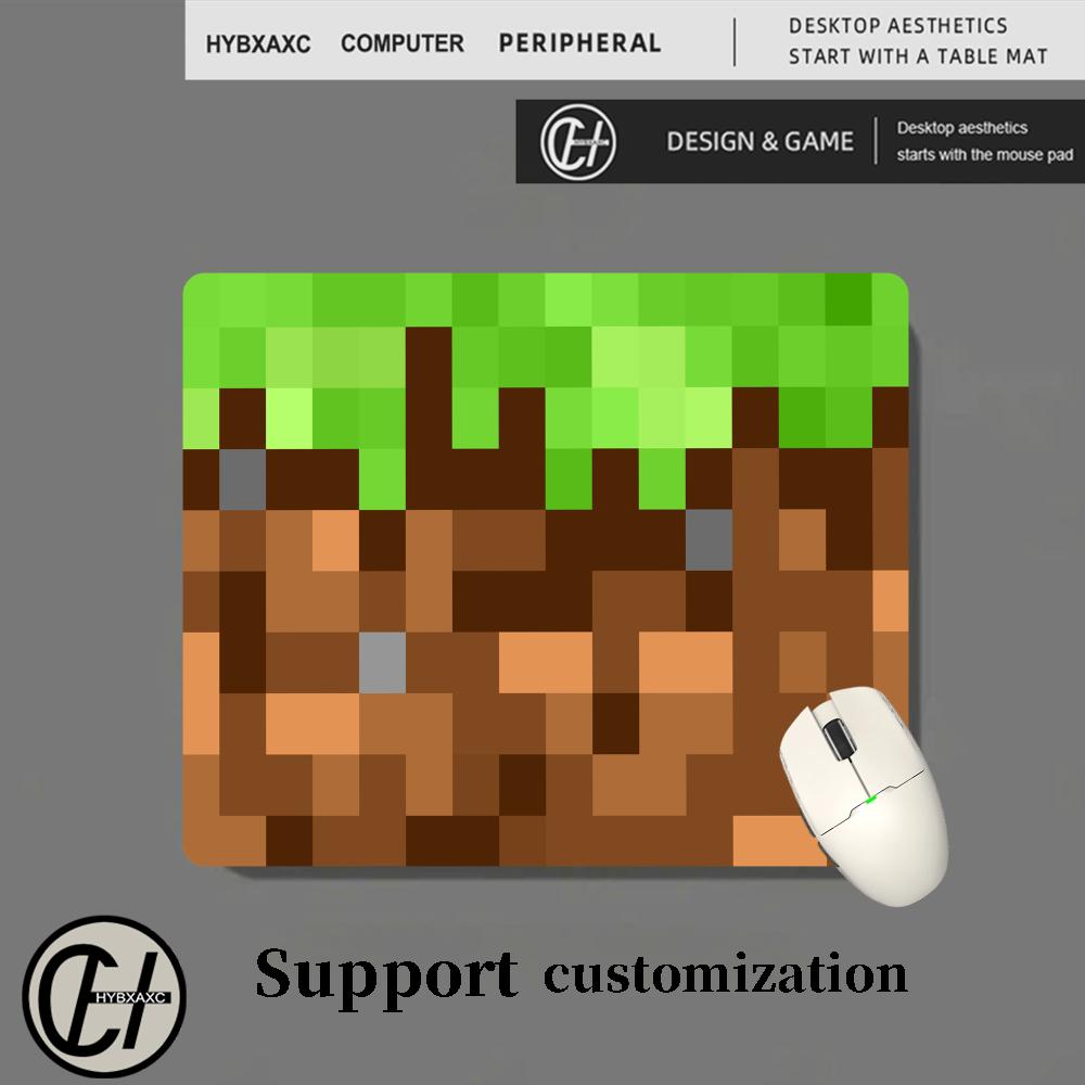 Gaming Keyboard Mouse Wireless - Green Pixel-Style Blocks Mouse Pad Small