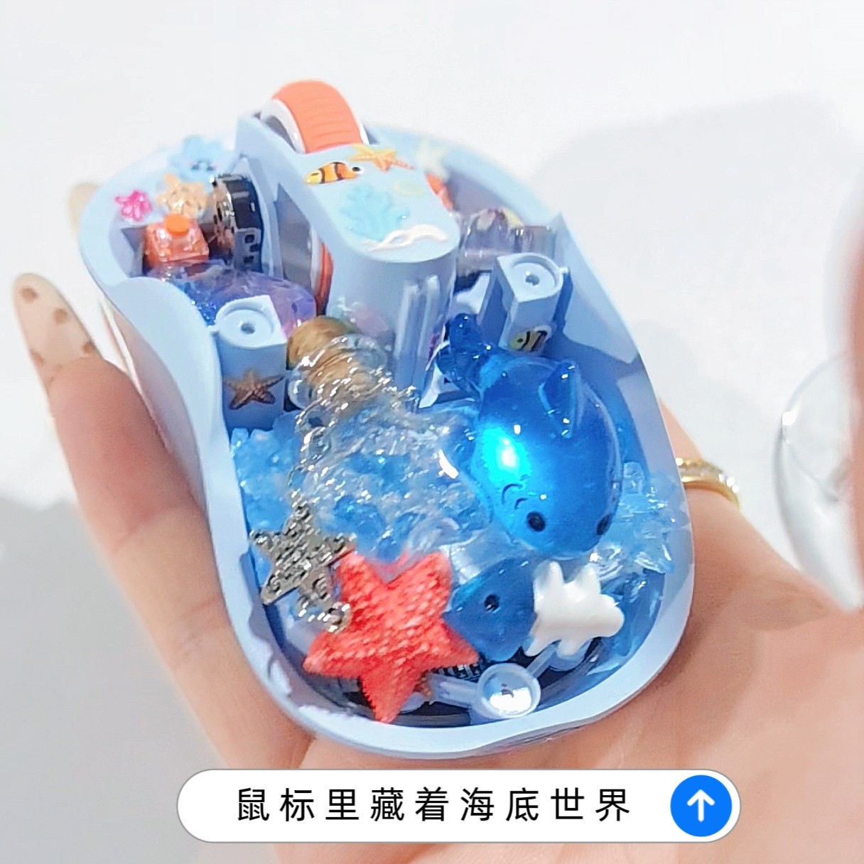 Whale/Starfish Handmade Transp - Gaming Keyboard Mouse Wireless review and price